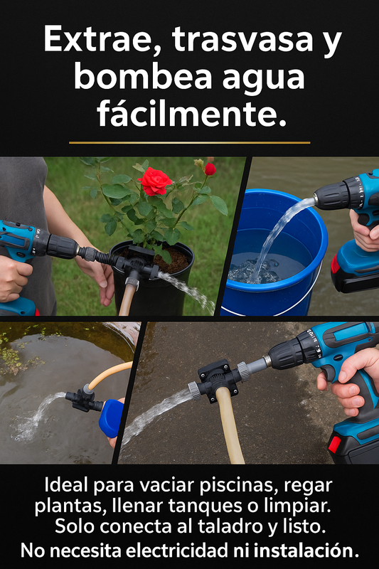 DrillPump™ 💧 Mini Bomba Portátil para Taladro