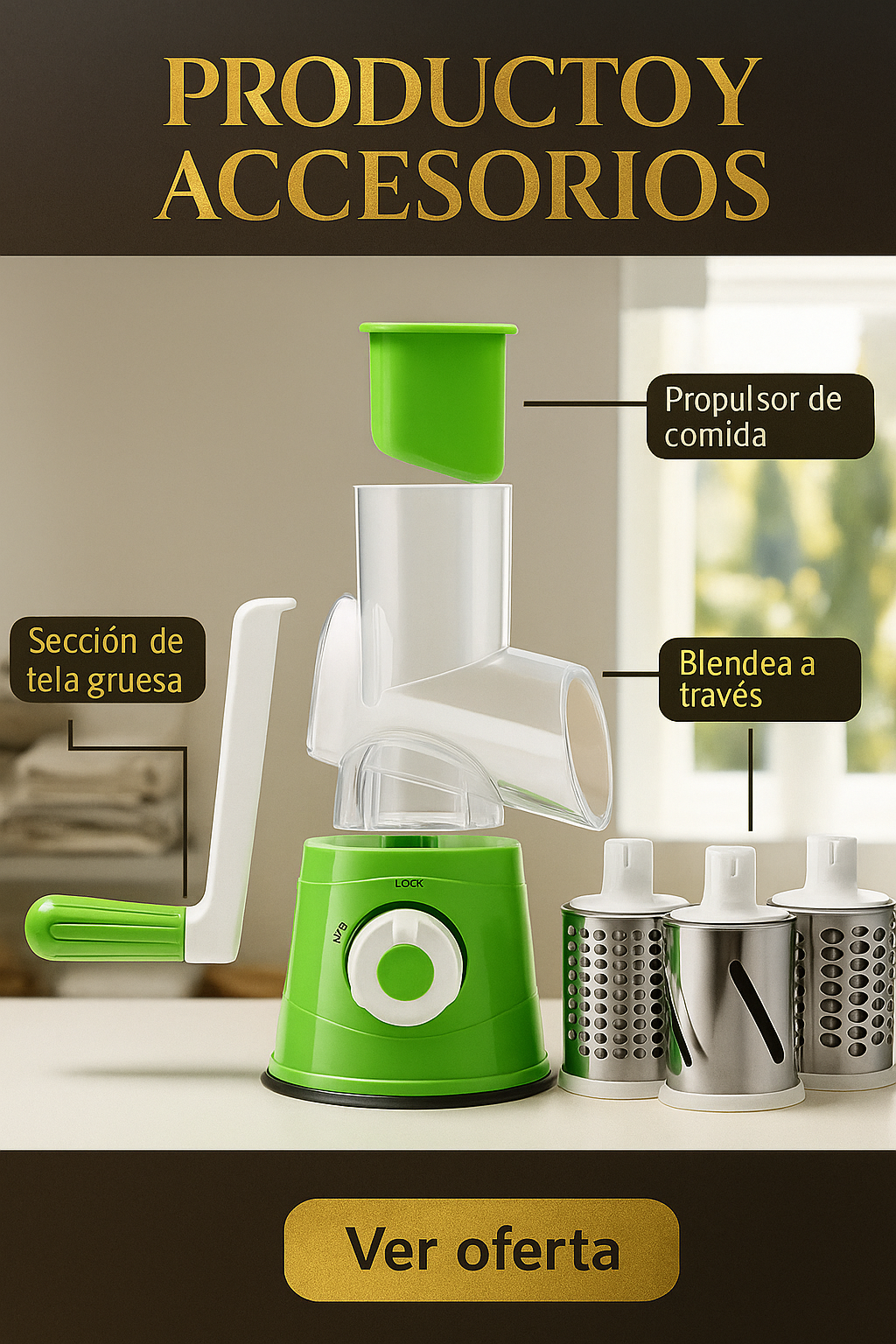 EasyDrum™   / Rayador de verduras y Queso Premium