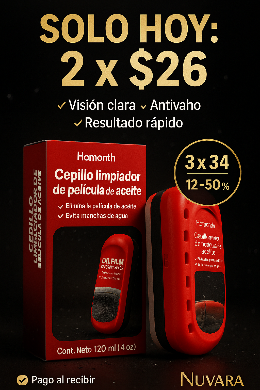 ClearVision™/ Limpiador de Parabrisas y Ventanas