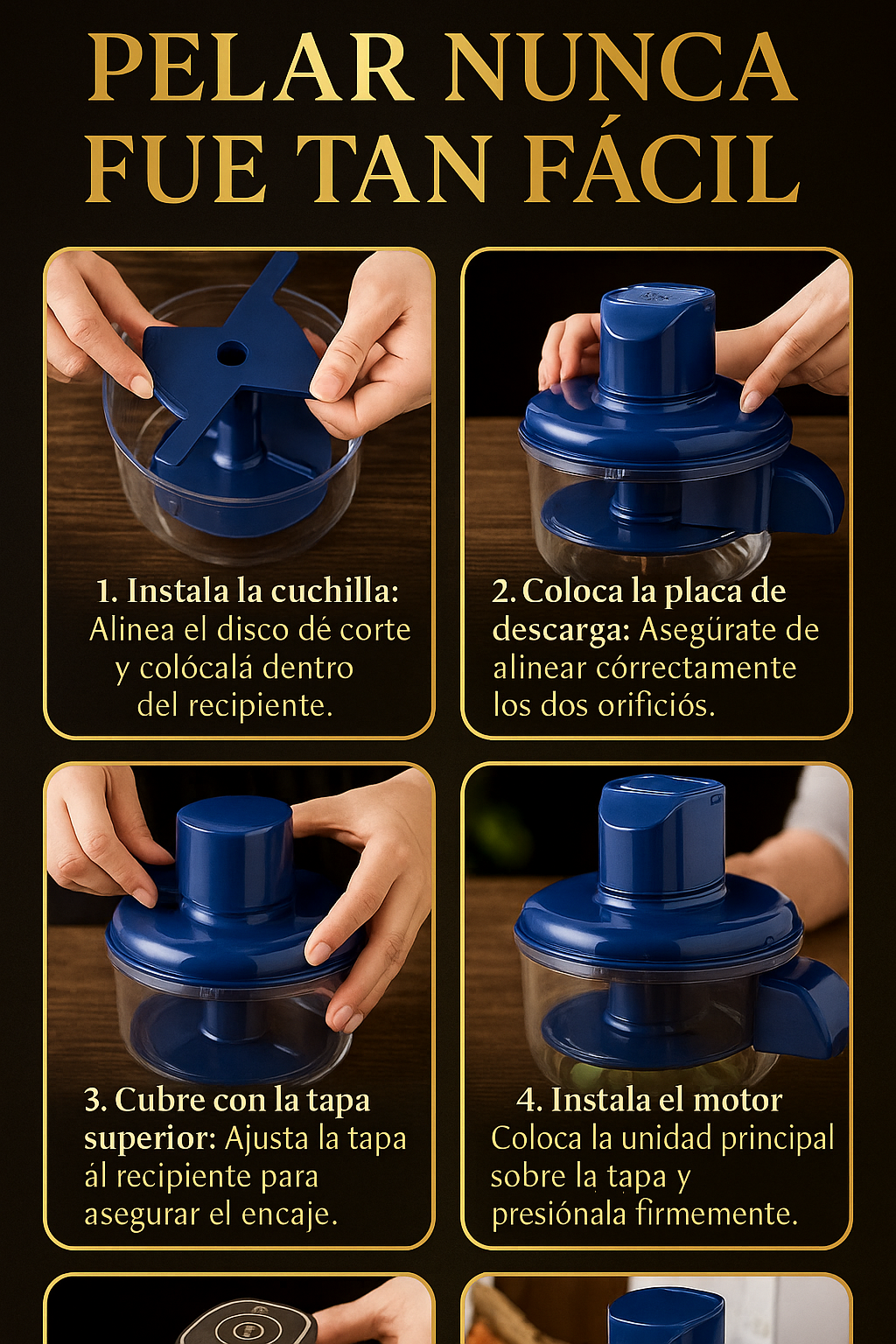 ElitePeeler™ Pelador de frutas y verduras eléctrico