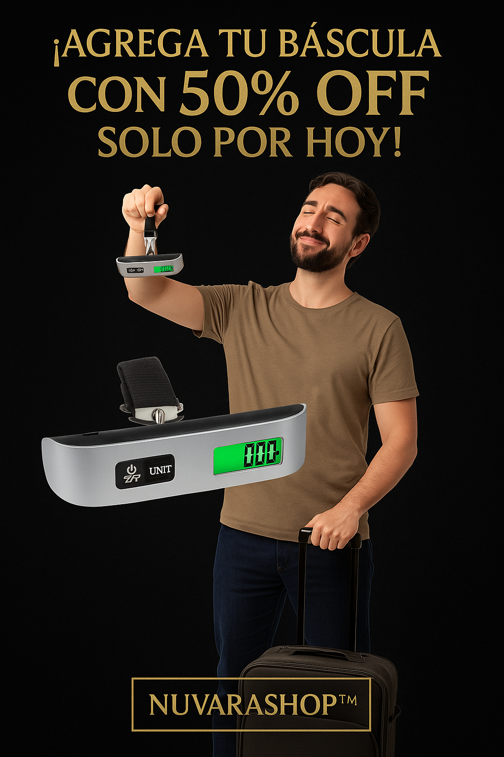 Báscula Digital Alta Precisión Portátil