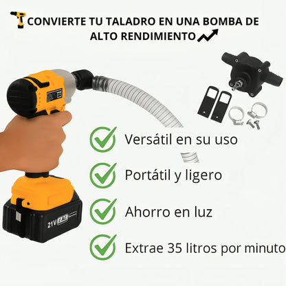 DrillPump™ 💧 Mini Bomba Portátil para Taladro