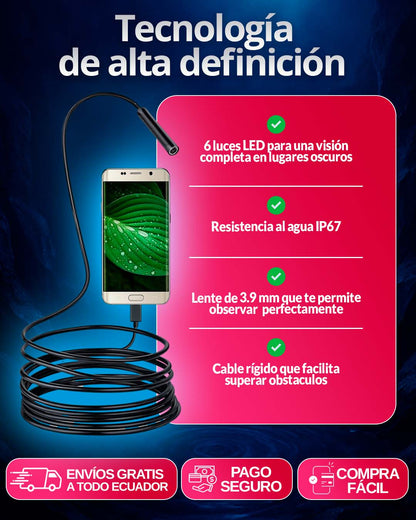 ProScope™ Cámara Endoscópica Wifi Impermeable